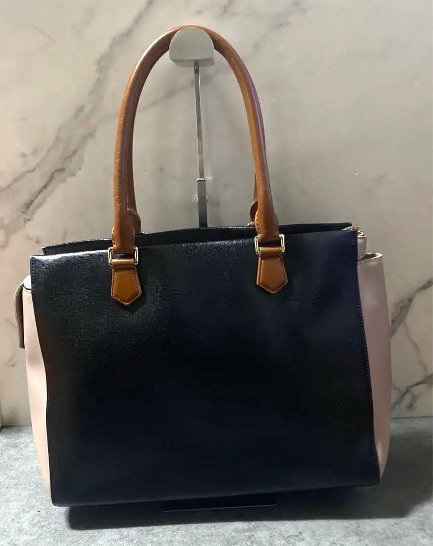 ポールスミス★カラーブロック　レザートートバッグ美品肩掛け可★バイカラー