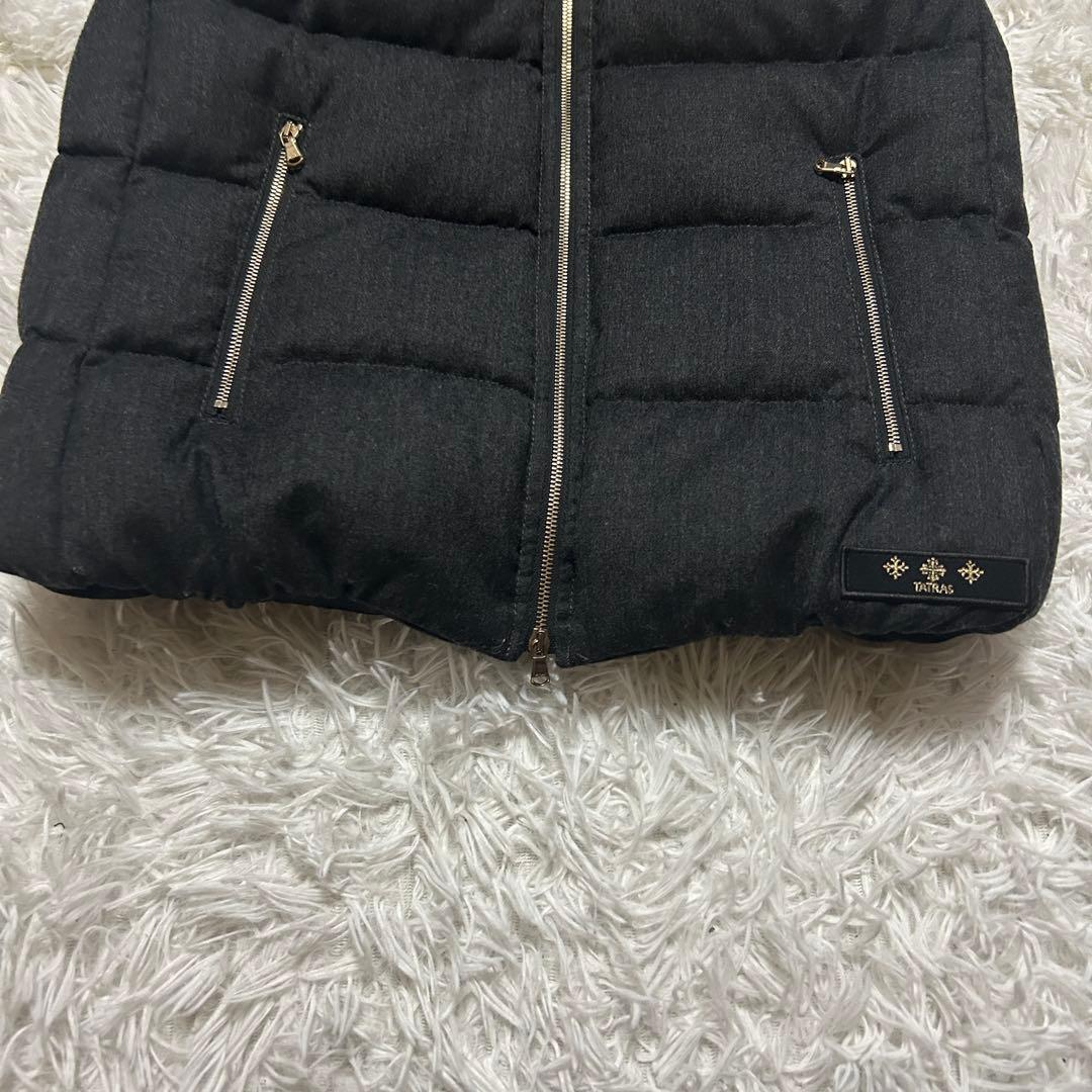 【美品】タトラス ダウンベスト リアルファー フード 取外可 3way ルセラ