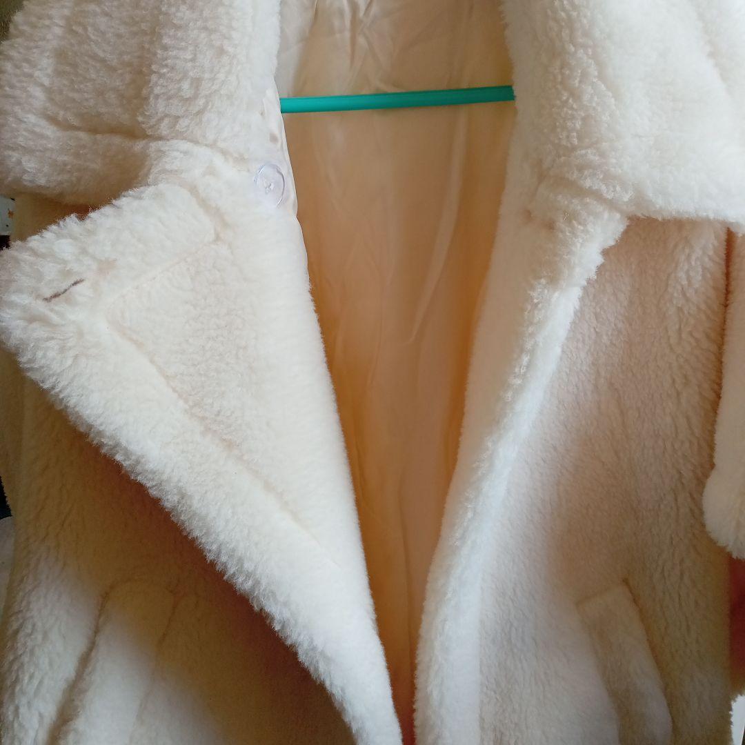 lilirena　ボアポンチョ　　ホワイト