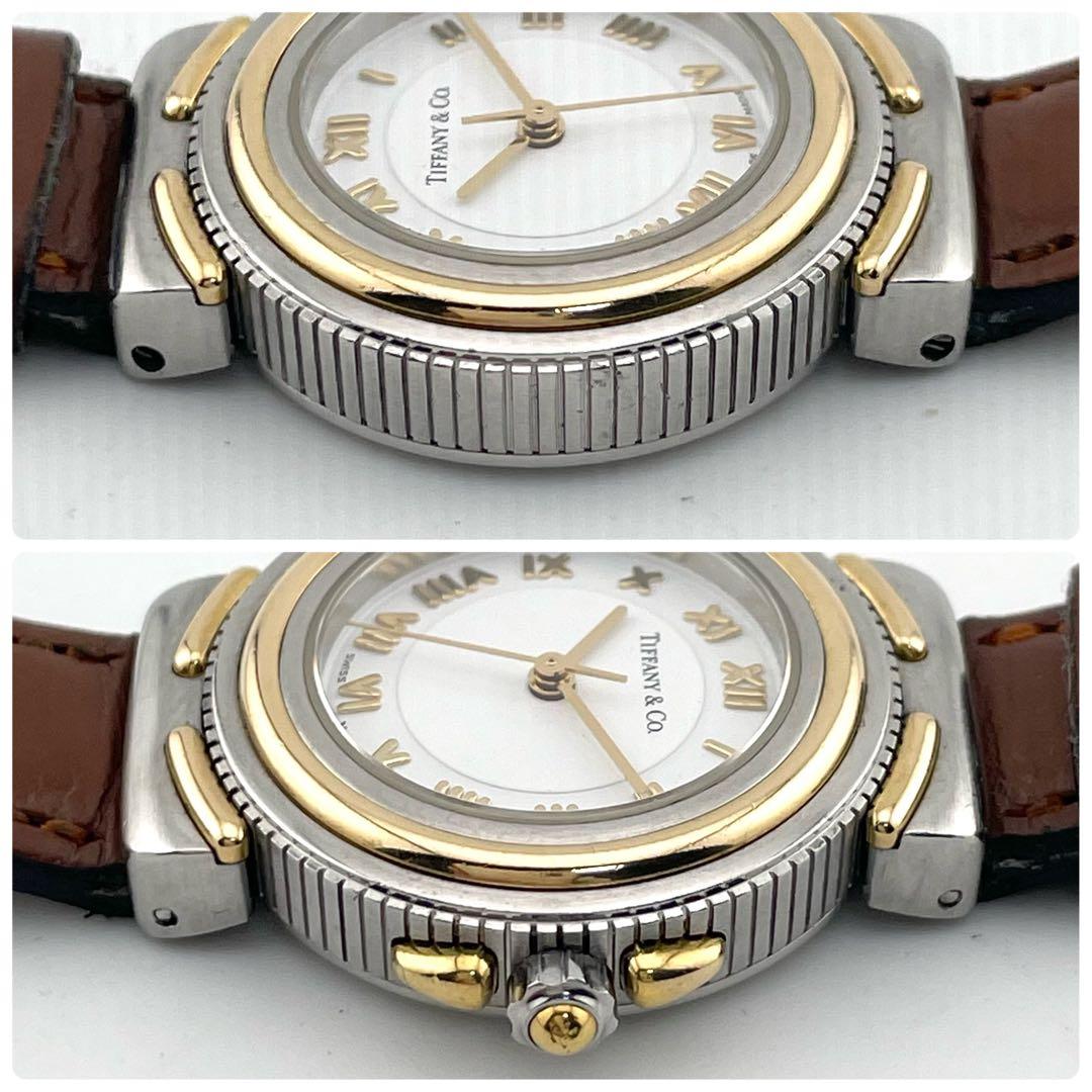 【稼働/新品電池】ティファニー　インタリオ　腕時計　コンビ　ローマン　レディース