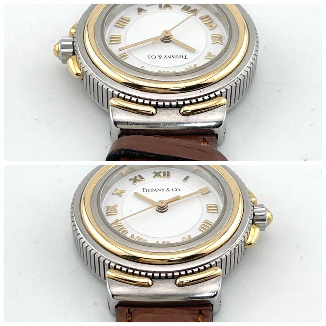 【稼働/新品電池】ティファニー　インタリオ　腕時計　コンビ　ローマン　レディース