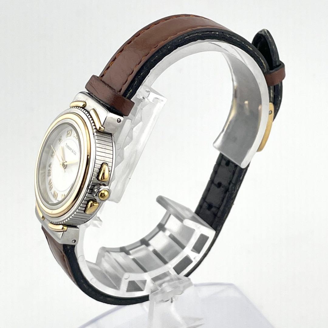 【稼働/新品電池】ティファニー　インタリオ　腕時計　コンビ　ローマン　レディース