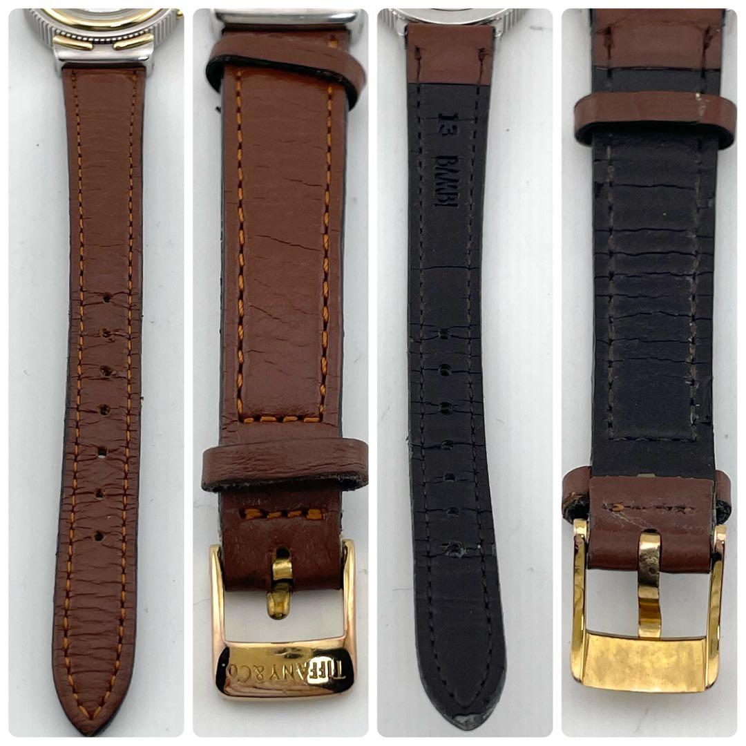 【稼働/新品電池】ティファニー　インタリオ　腕時計　コンビ　ローマン　レディース