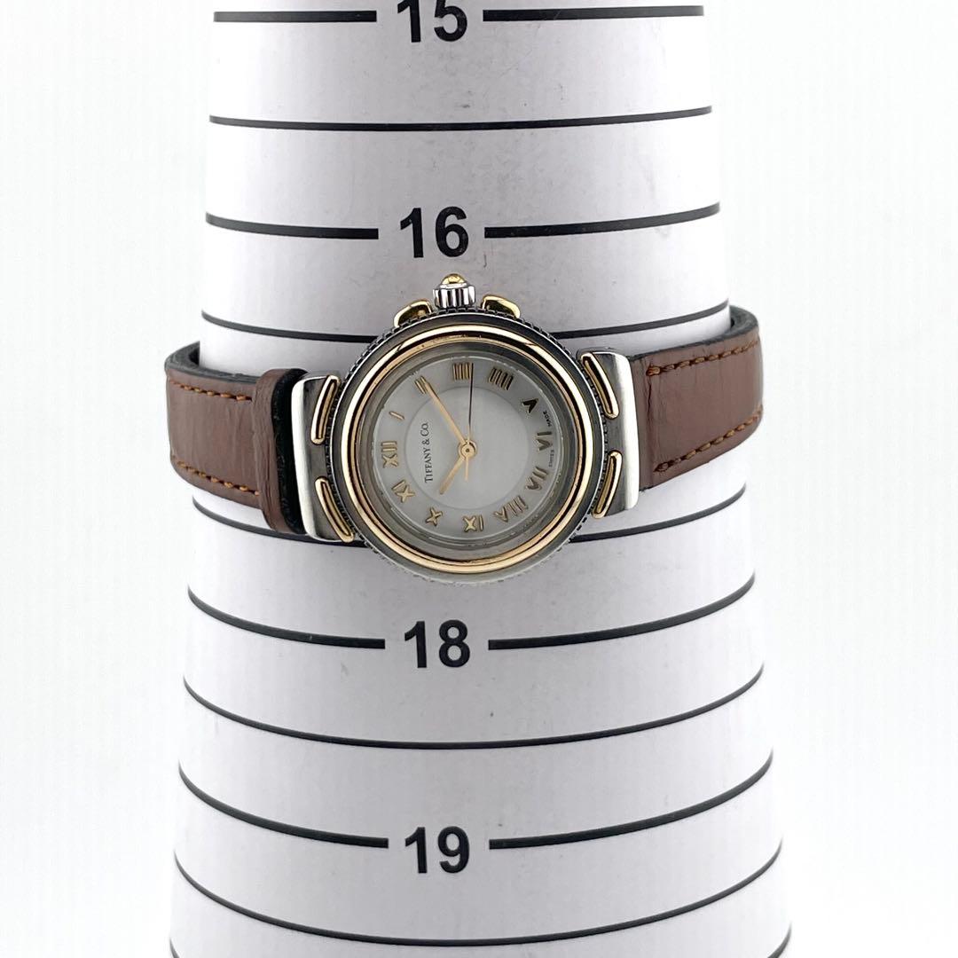 【稼働/新品電池】ティファニー　インタリオ　腕時計　コンビ　ローマン　レディース