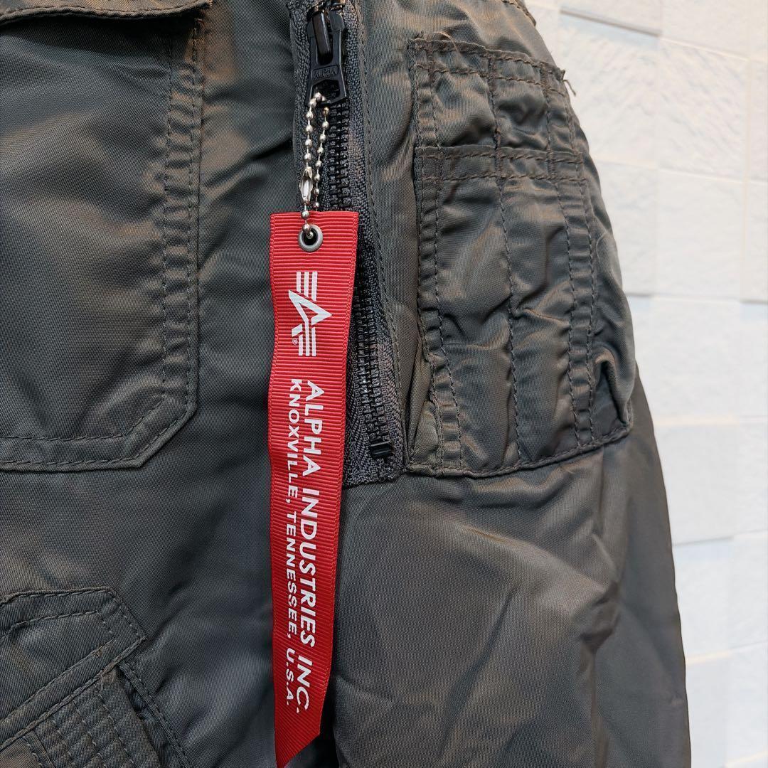 【美品】アルファ ALPHA INDUSTRIES　フライトジャケット　カーキ