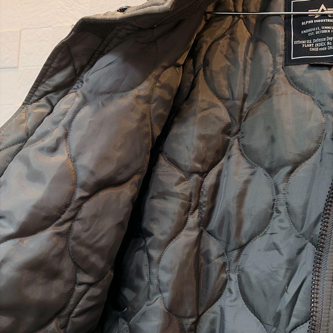 【美品】アルファ ALPHA INDUSTRIES　フライトジャケット　カーキ