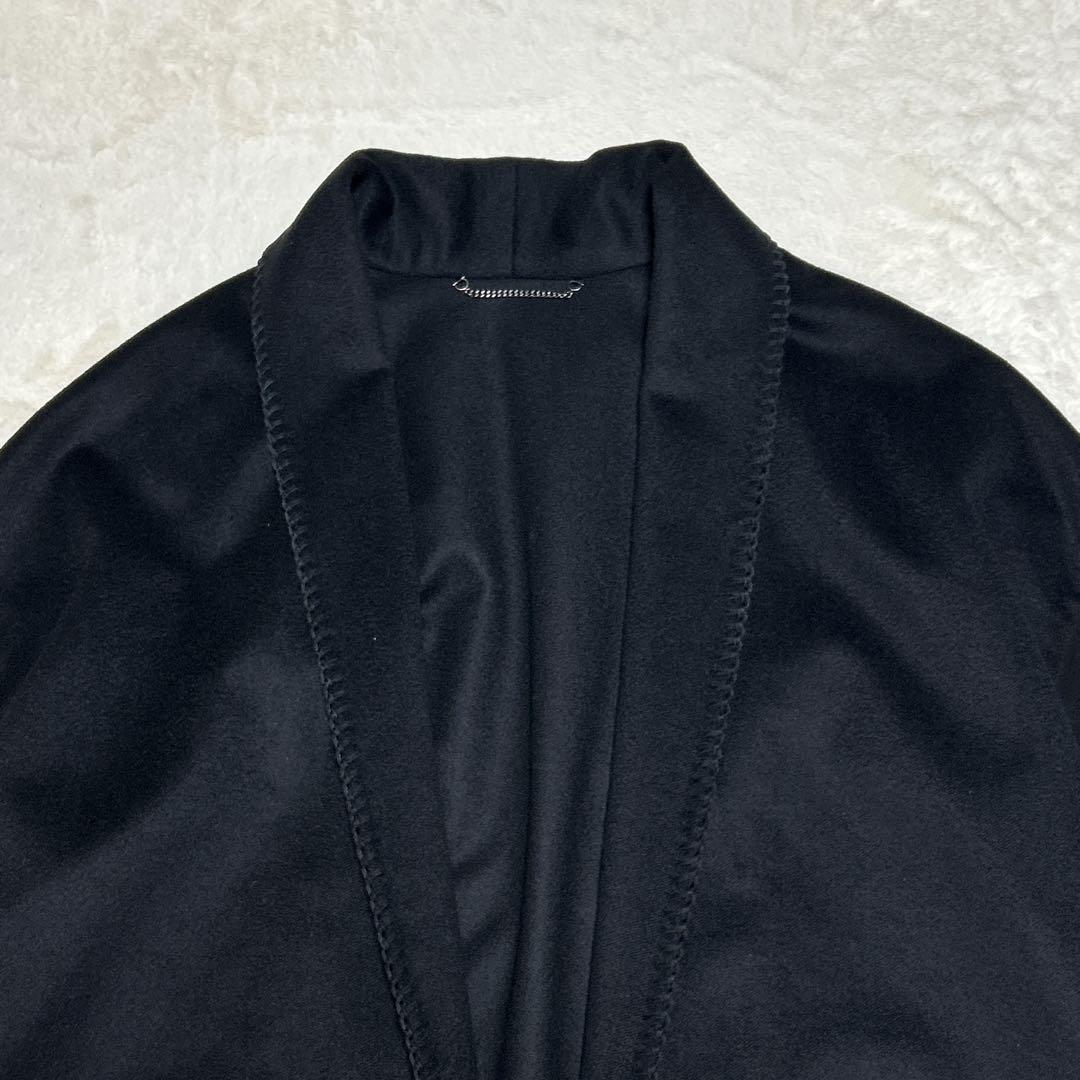 極美品 サルヴァトーレ フェラガモ カシミヤ シルク 異素材 ロングコート 羽織