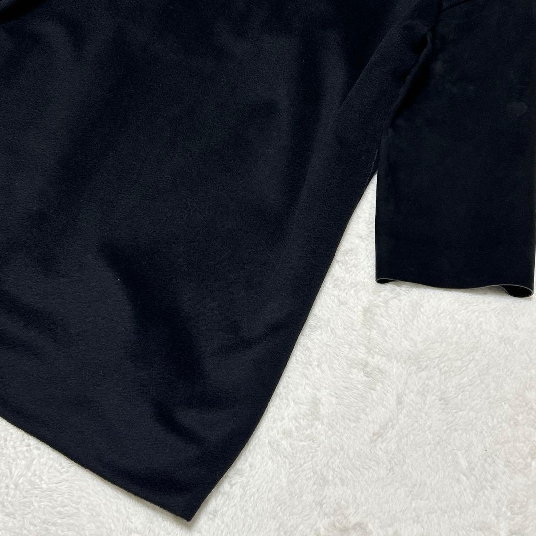 極美品 サルヴァトーレ フェラガモ カシミヤ シルク 異素材 ロングコート 羽織