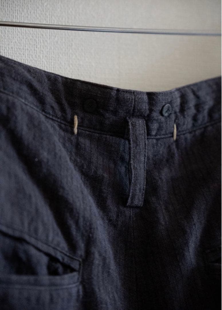 suzuki takayuki wide legged pants ストライプ