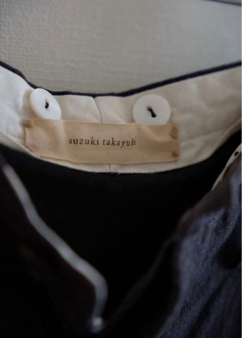 suzuki takayuki wide legged pants ストライプ