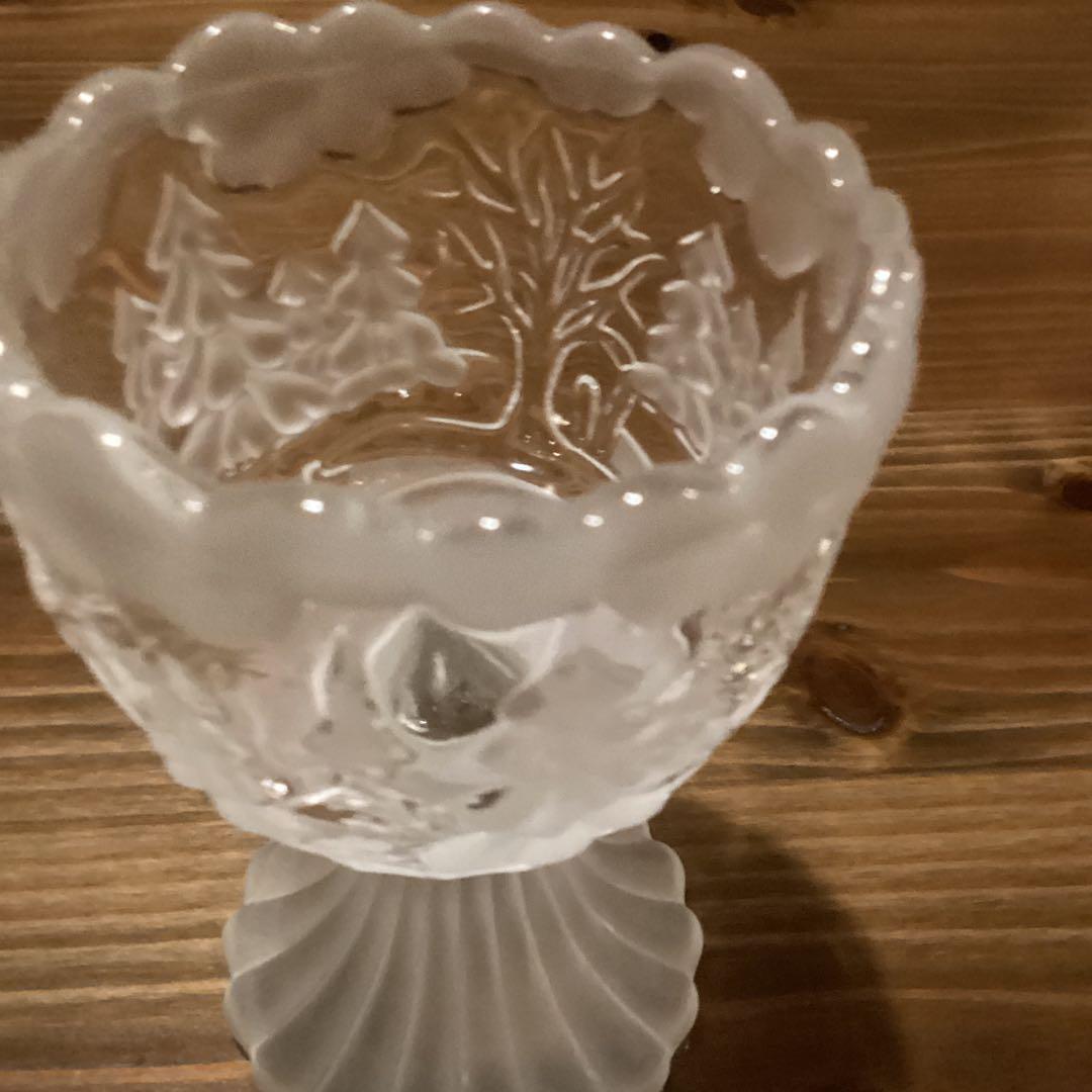 ヴィンテージ ワルサー グラス フロスト キャンドルホルダー 【ドイツ製】