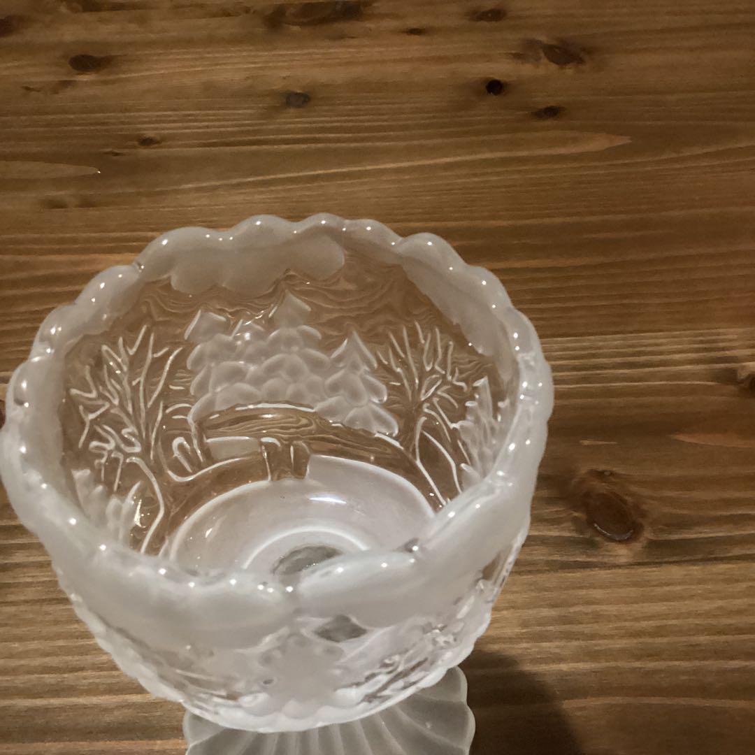 ヴィンテージ ワルサー グラス フロスト キャンドルホルダー 【ドイツ製】