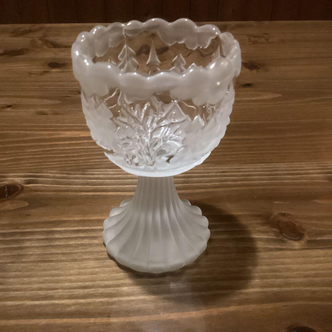 ヴィンテージ ワルサー グラス フロスト キャンドルホルダー 【ドイツ製】