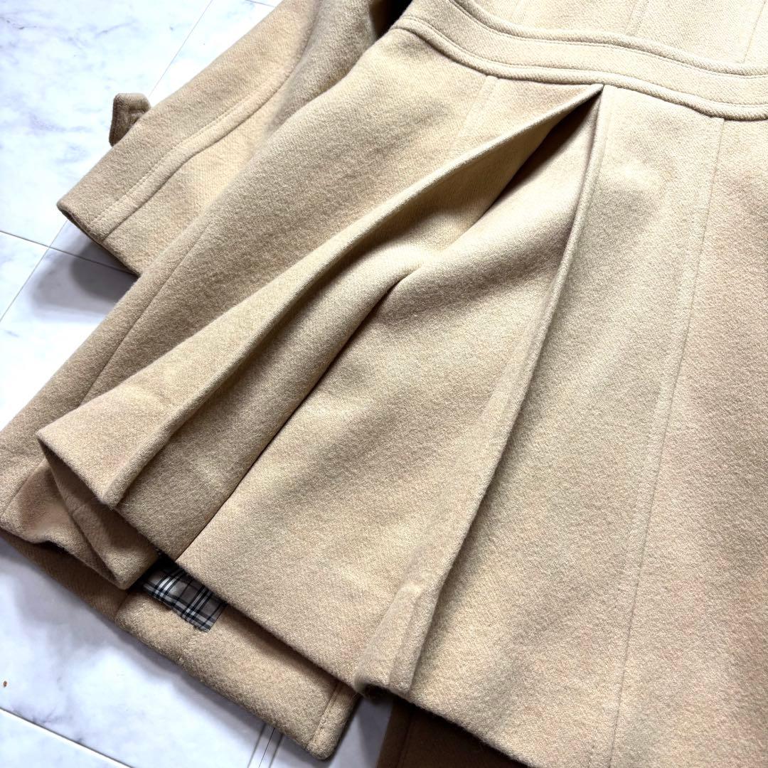 美品✨バーバリーブルーレーベル ウールコート ノバチェック アンゴラ混 38