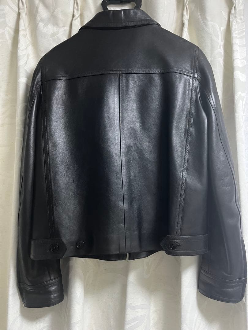 agnes b. special レザージャケットブラック