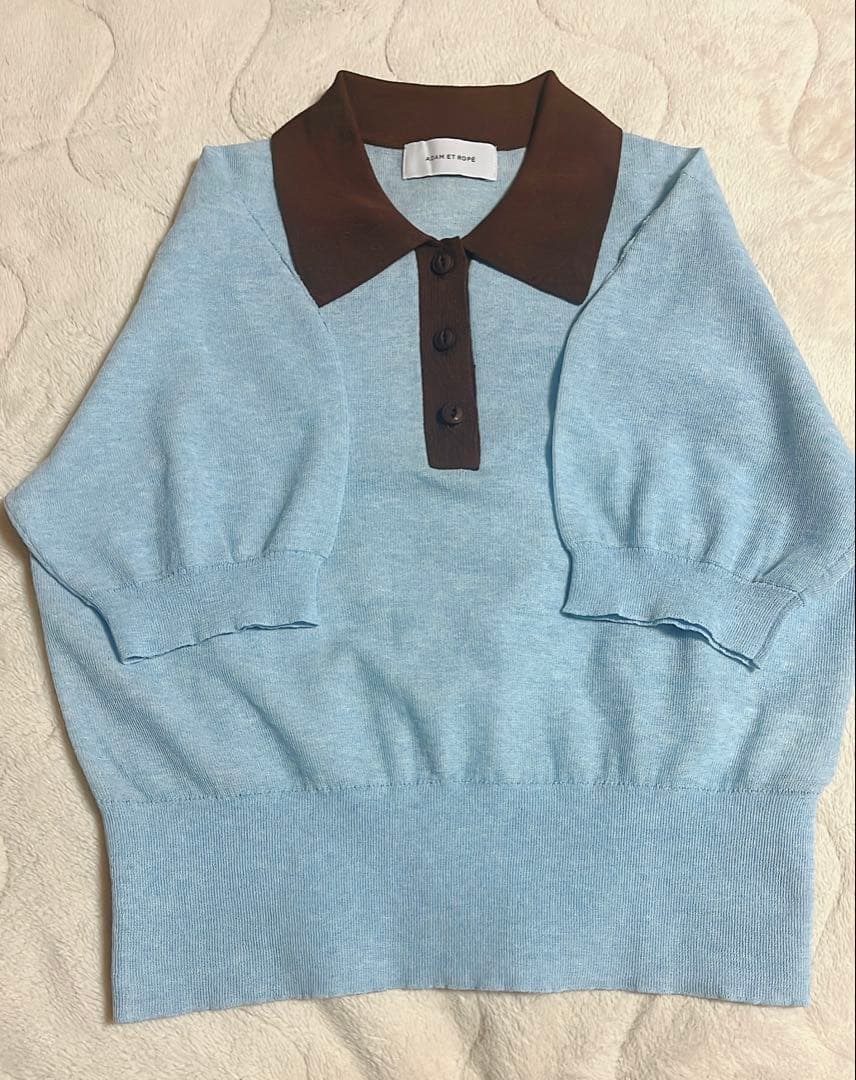 miuwADAM ET ROPÉ ラミーニットポロシャツ