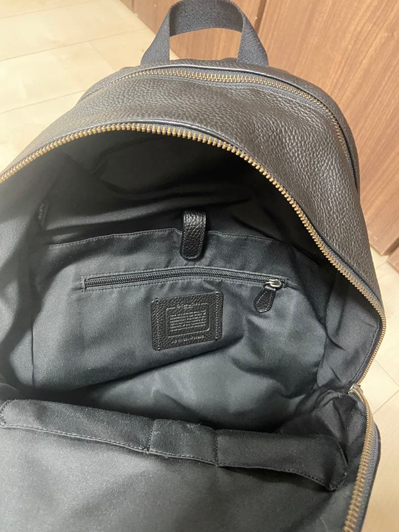 限定値下【美品】COACH 本革レザー ブラック バックパック日常〜ビジネス使い