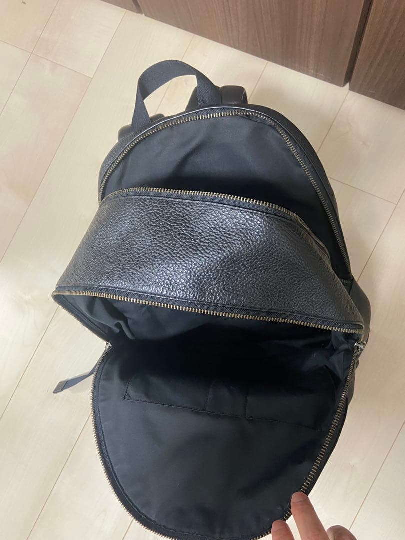 限定値下【美品】COACH 本革レザー ブラック バックパック日常〜ビジネス使い