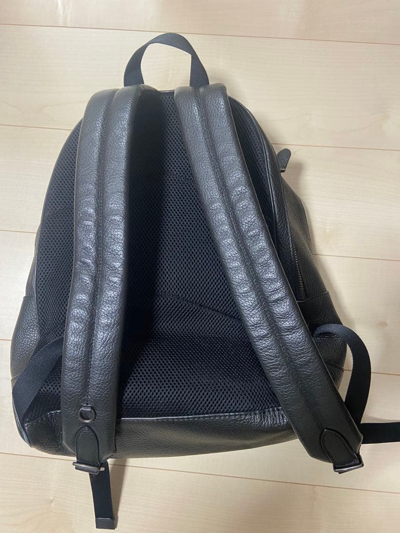限定値下【美品】COACH 本革レザー ブラック バックパック日常〜ビジネス使い