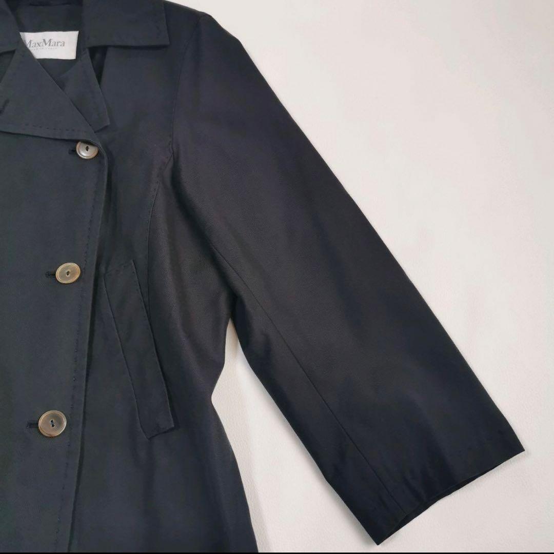 ブ*ケ様 高級白タグ【人気✨】マックスマーラ トレンチコート ショート ネイビー