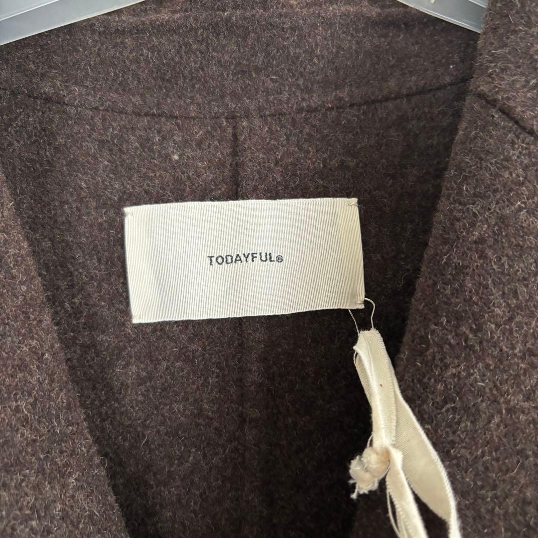 【2025年新品】todayful Wool Over Coat ブラウン 36