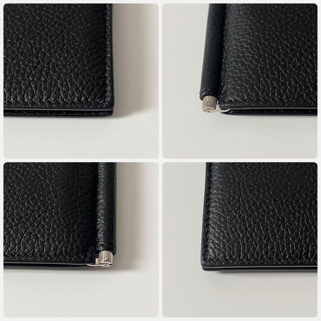 トムフォード　マネークリップ　二つ折り　レザー　黒　ブラック　ロゴ　イタリア製