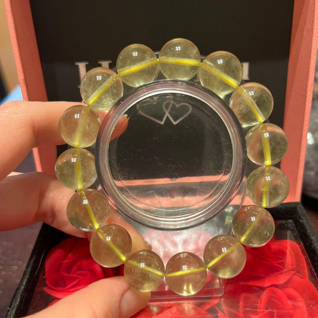 セール！天然石ブレスレット　リビアングラス　高品質　 大玉