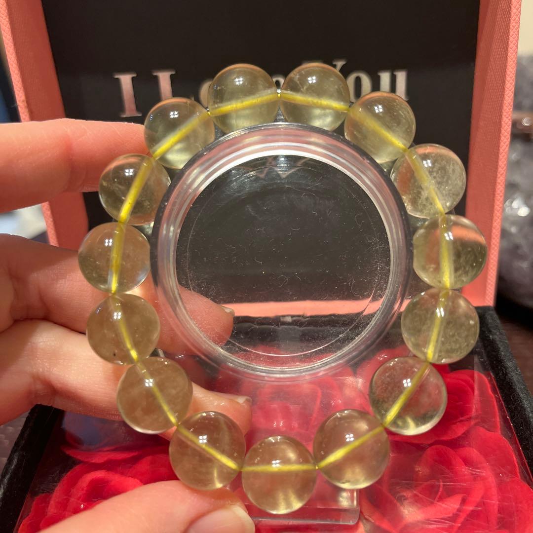 セール！天然石ブレスレット　リビアングラス　高品質　 大玉