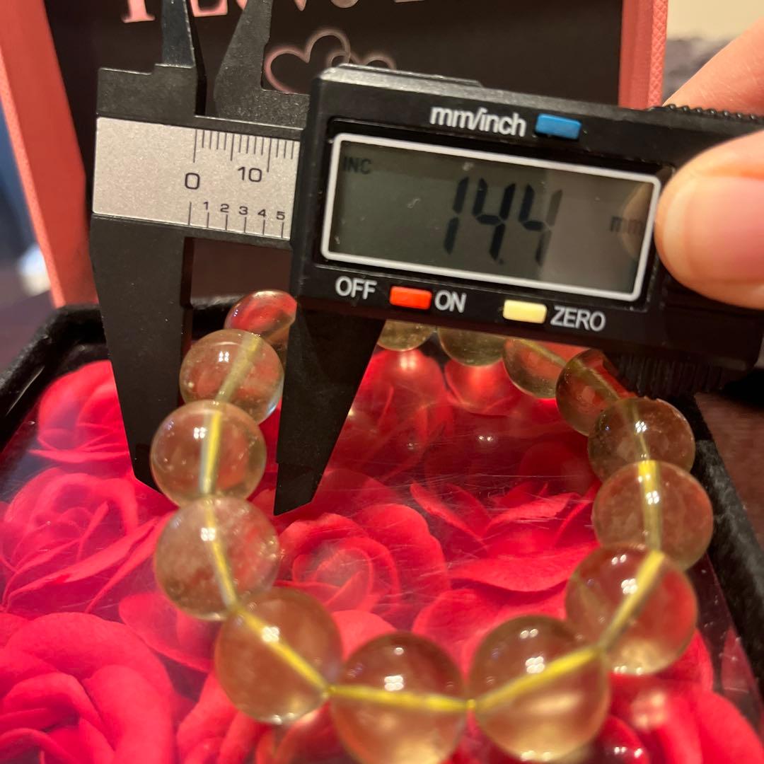 セール！天然石ブレスレット　リビアングラス　高品質　 大玉