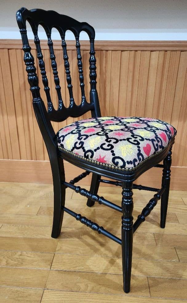 GUCC ④ GGジャガードウッドチェア クラシックスタイル 椅子 グッチ