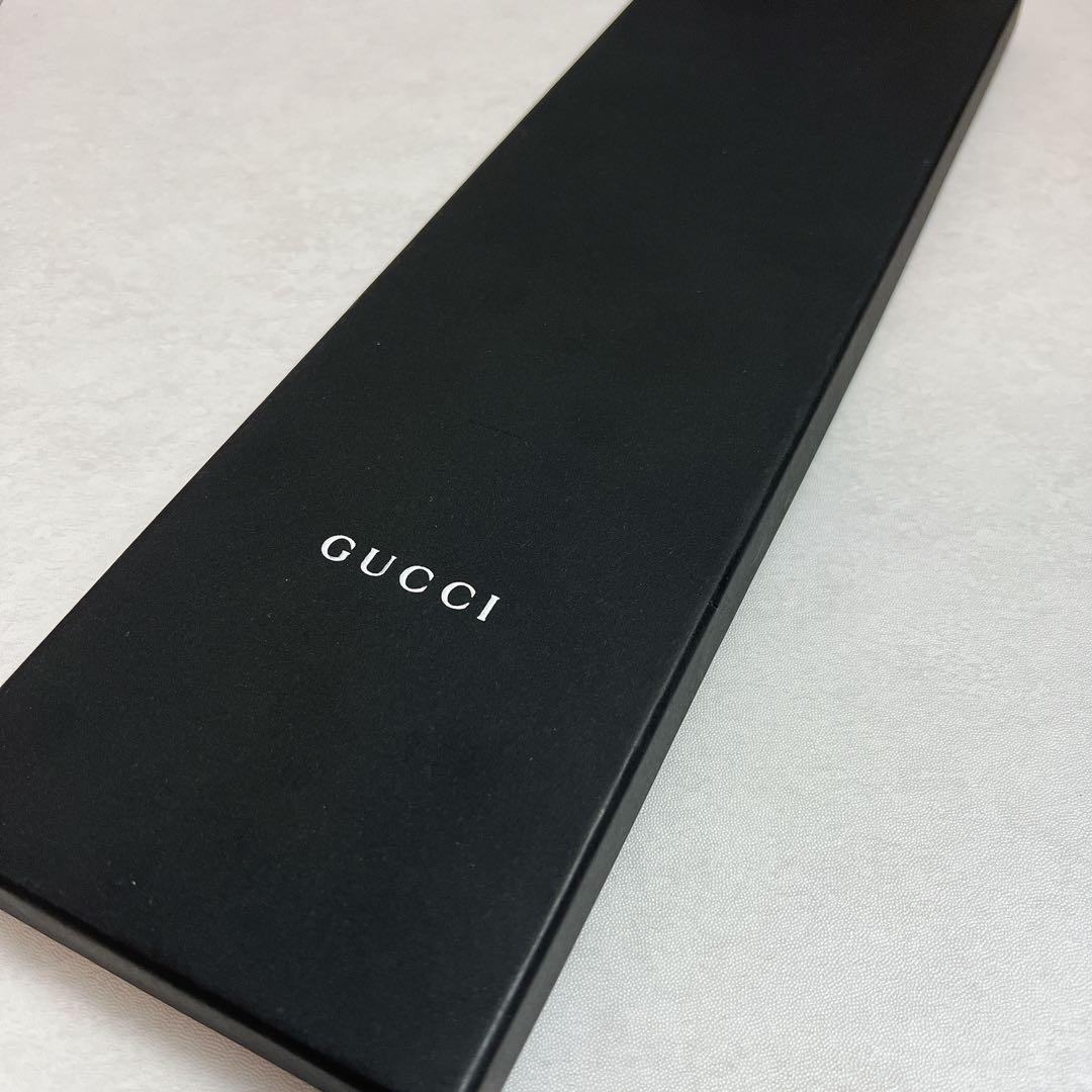 タグ付き GUCCI ネクタイ インターロッキング ネイビー 現行