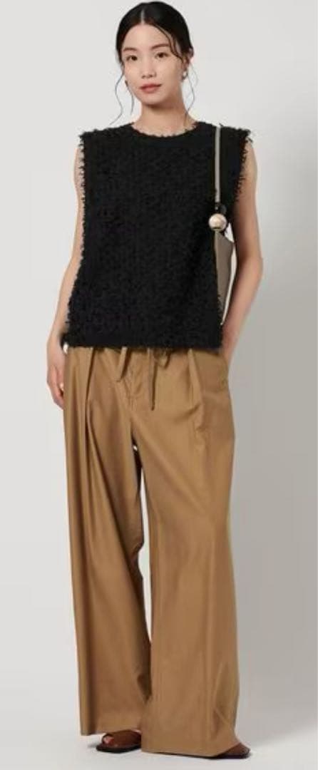 【美品】【WEB限定】フリンジ ノースリーブブラウス ―ウォッシャブル―