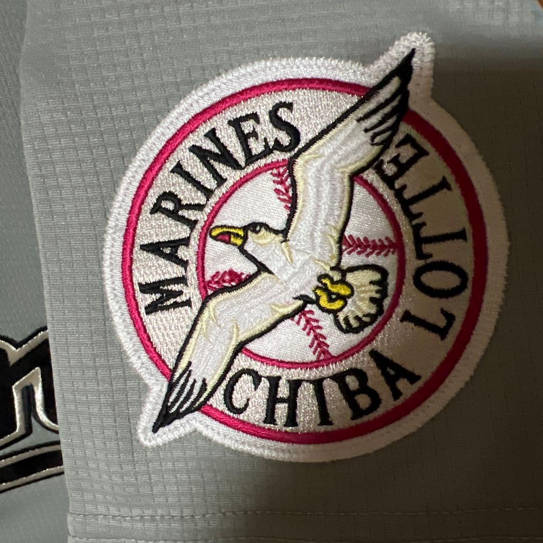 デサント　千葉ロッテマリーンズ 野球　ユニフォーム グレー　ビジター 刺繍