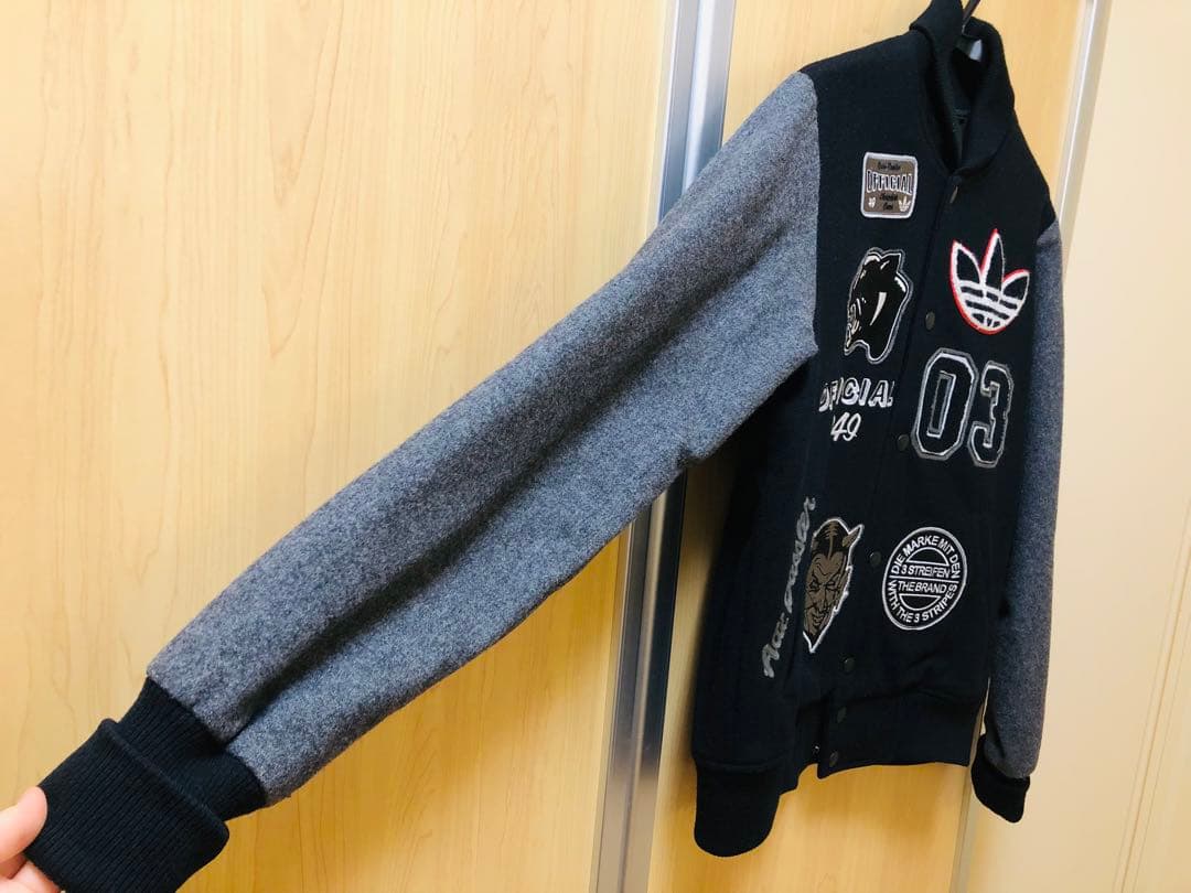【入手困難/激レア】adidasウールスタジャンブラック 桑田佳祐着用 サイズM