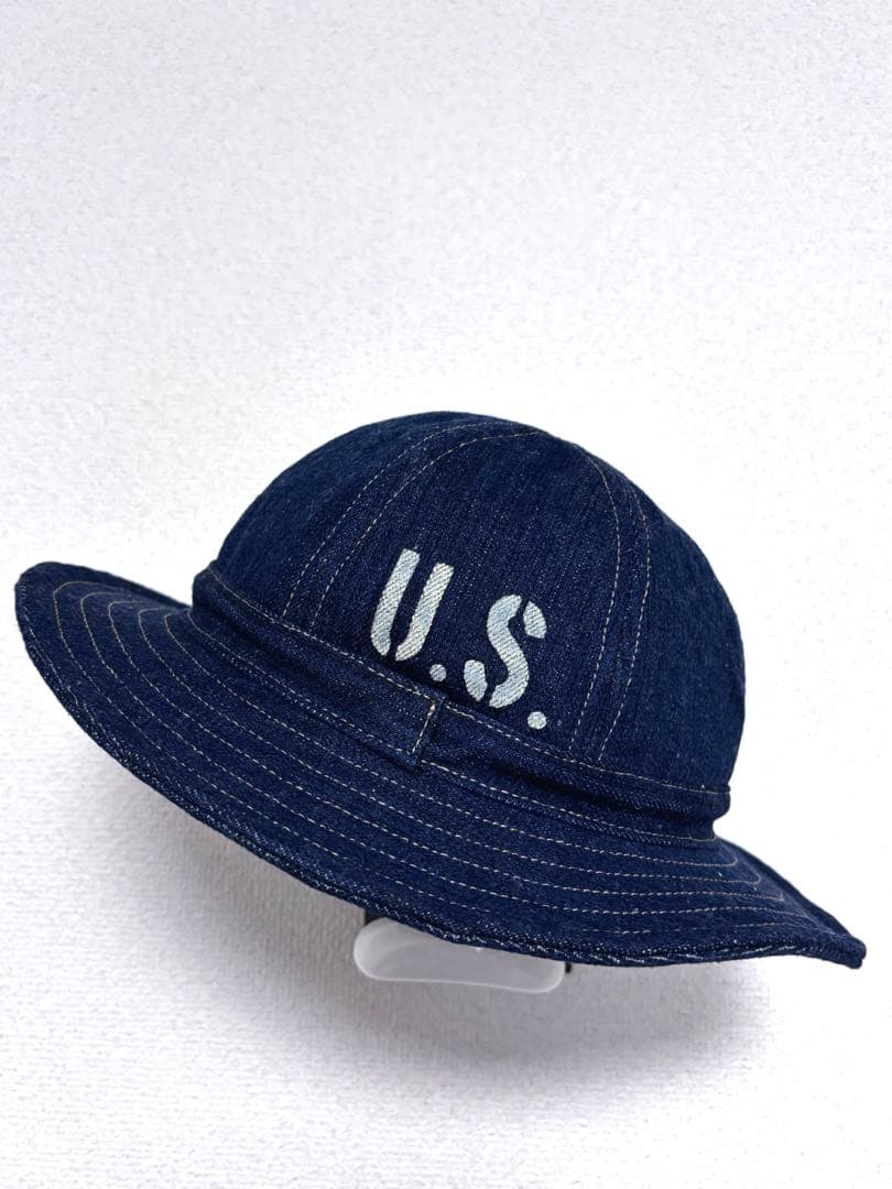 61.5cm US ARMY M-37 DENIM HAT 15ozスラブデニム