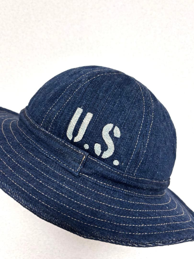 61.5cm US ARMY M-37 DENIM HAT 15ozスラブデニム