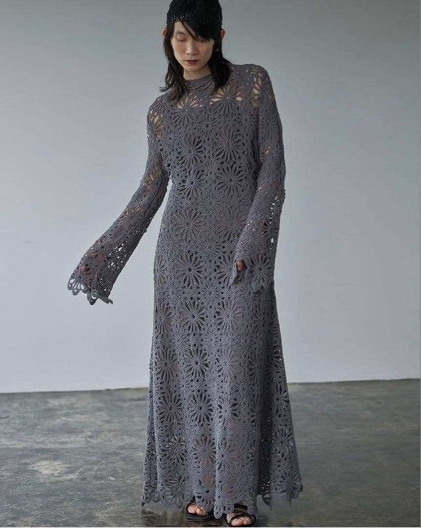 ワンピース AMERI MEDI FLOWER SAINT LACE DRESS