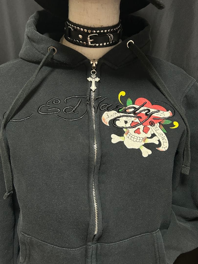 Ed Hardy ブラック パーカー★