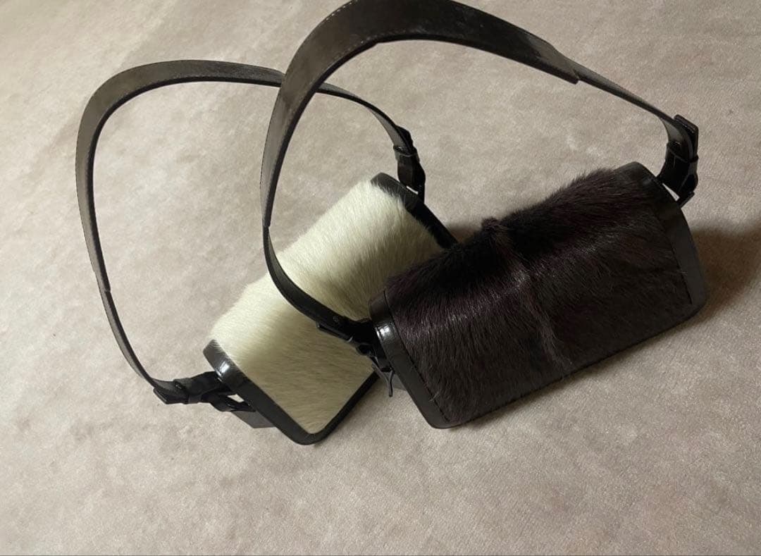 CELINE ファーセミショルダーバッグ