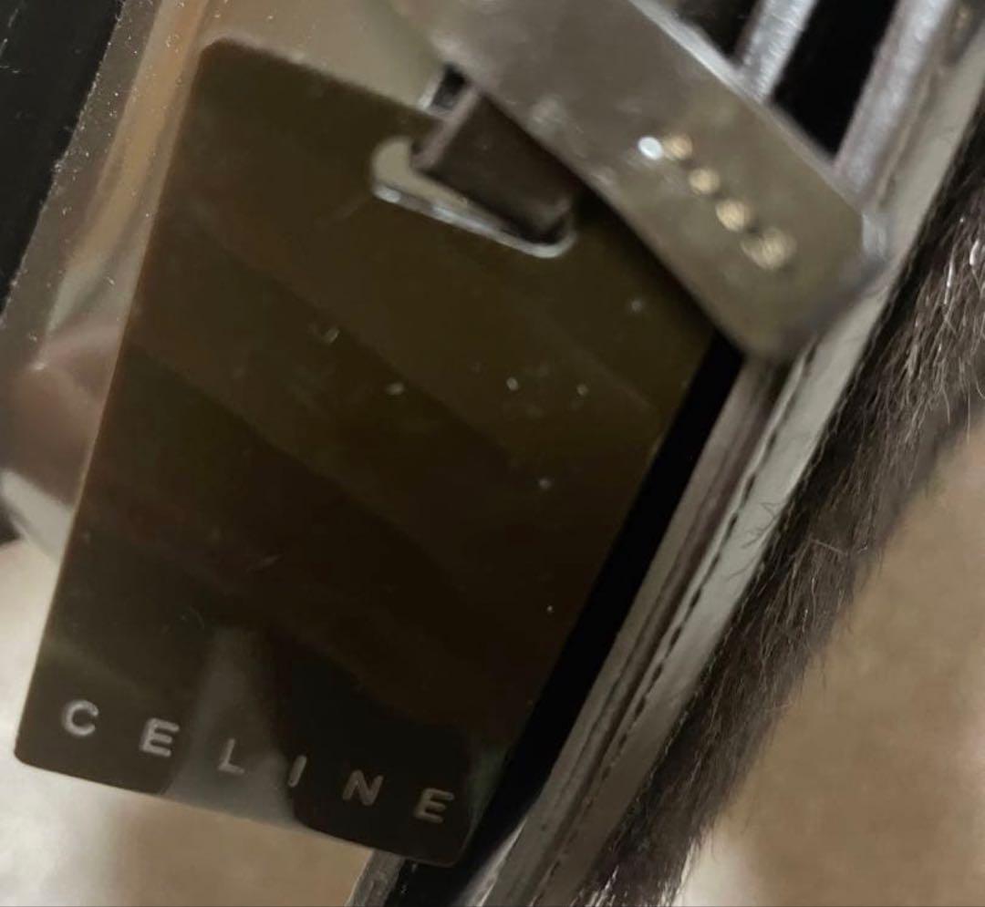 CELINE ファーセミショルダーバッグ