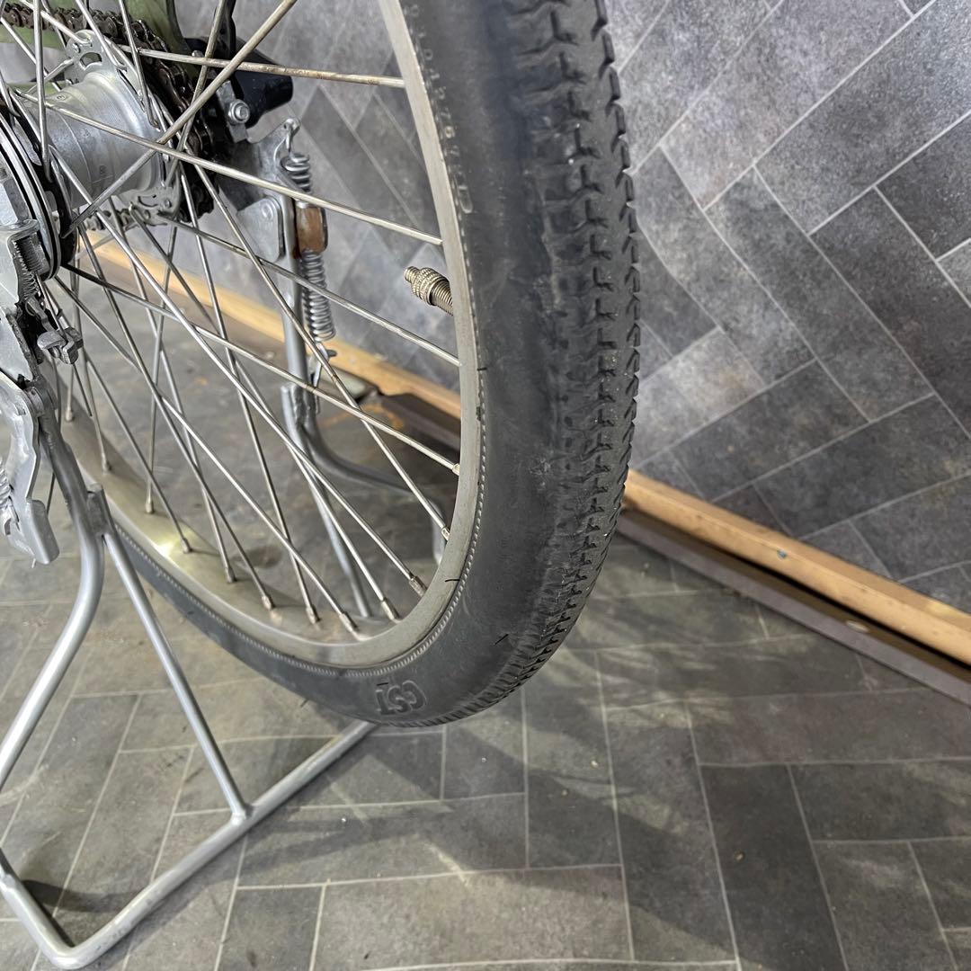 オリーブグリーン 電動アシスト自転車 シティタイプ