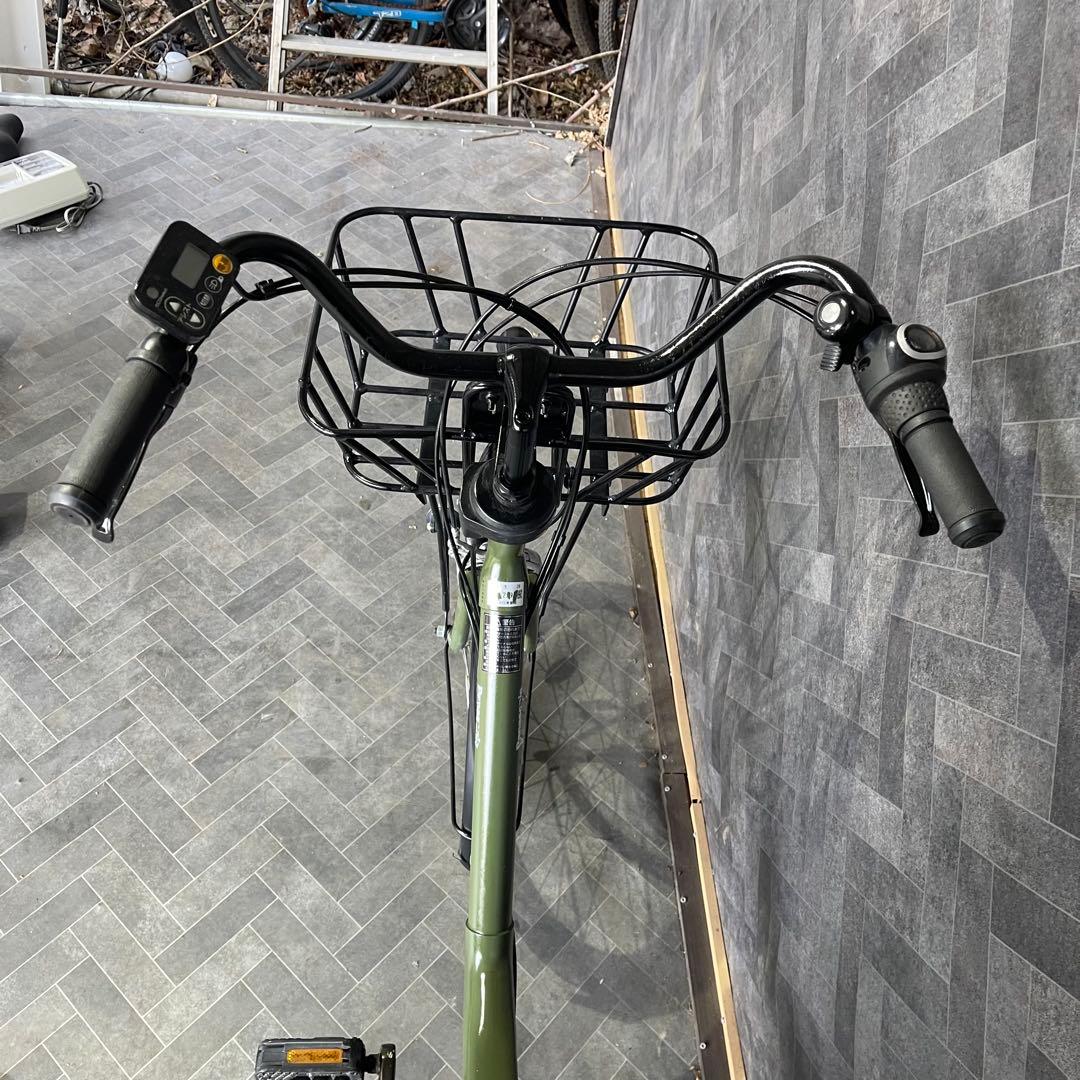オリーブグリーン 電動アシスト自転車 シティタイプ