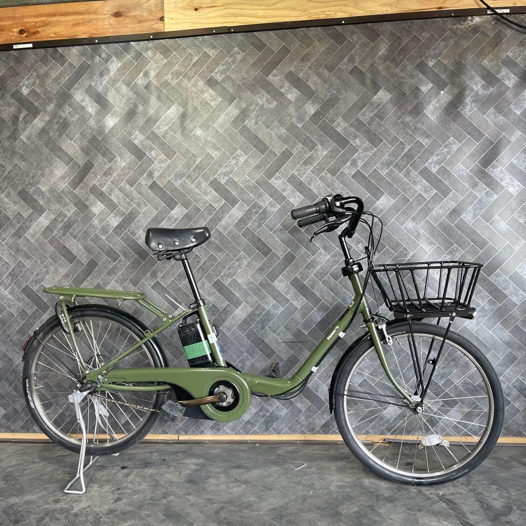 オリーブグリーン 電動アシスト自転車 シティタイプ