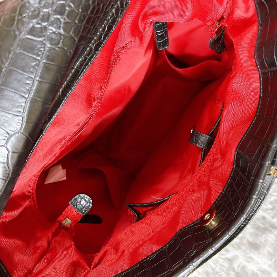 美品✨SWANY キャリーバッグ　クロコ型押し　レインカバー付き　4輪