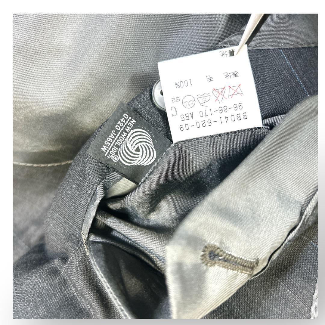 美品✨Burberrys ダブルスーツ セットアップ 千鳥柄 グレー