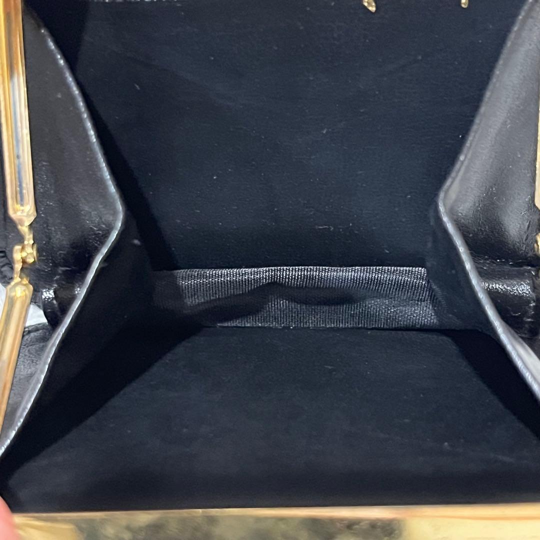 【美品】ジバンシー GIVENCHYがま口 ケース レザー小銭入れ　黒