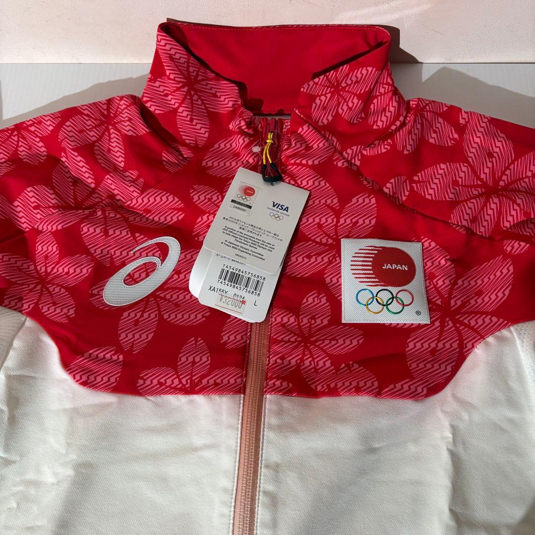 ASICS 桜の花柄 ウィンドブレーカー Lサイズ　定価32000 ジャケット