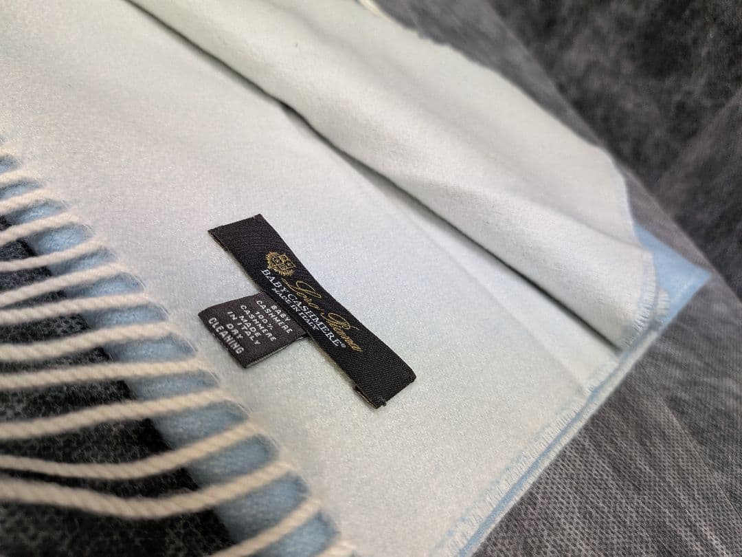 Loro Piana ベビーカシミヤ マフラー 水色