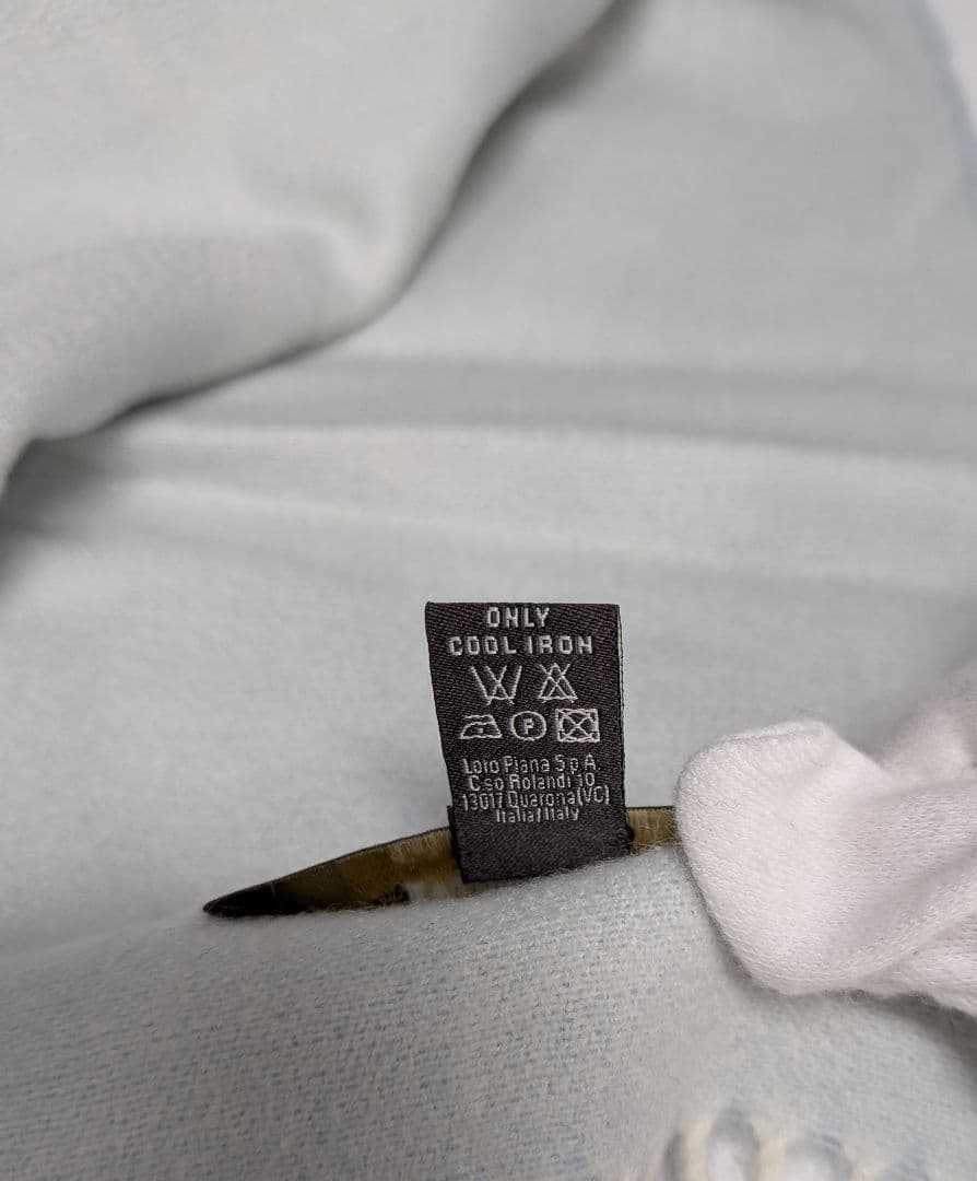 Loro Piana ベビーカシミヤ マフラー 水色