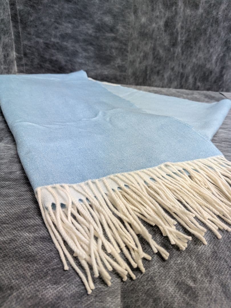 Loro Piana ベビーカシミヤ マフラー 水色